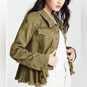 Free People Khaki Utility Jacket